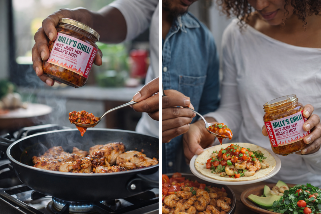 spicing up meals with milly's chilli